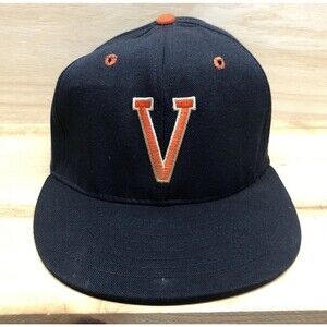 Vintage Virginia Cavaliers UVA Hat Cap Fitted 6 7/8 Blue Pro-Line 90s NCAA USA